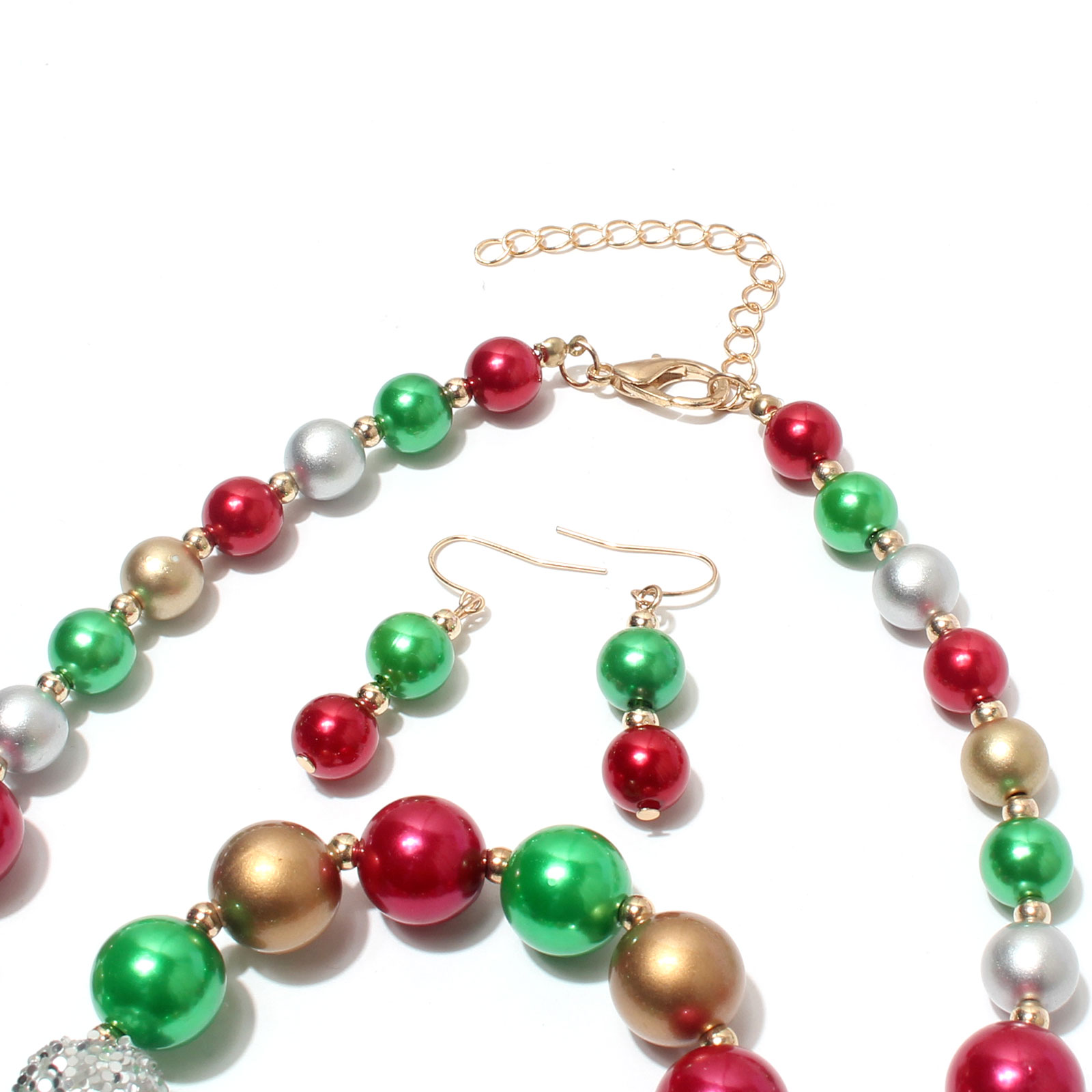 Fashion Multicolor Alloy Beaded Womenu0027S Necklace 1 Set