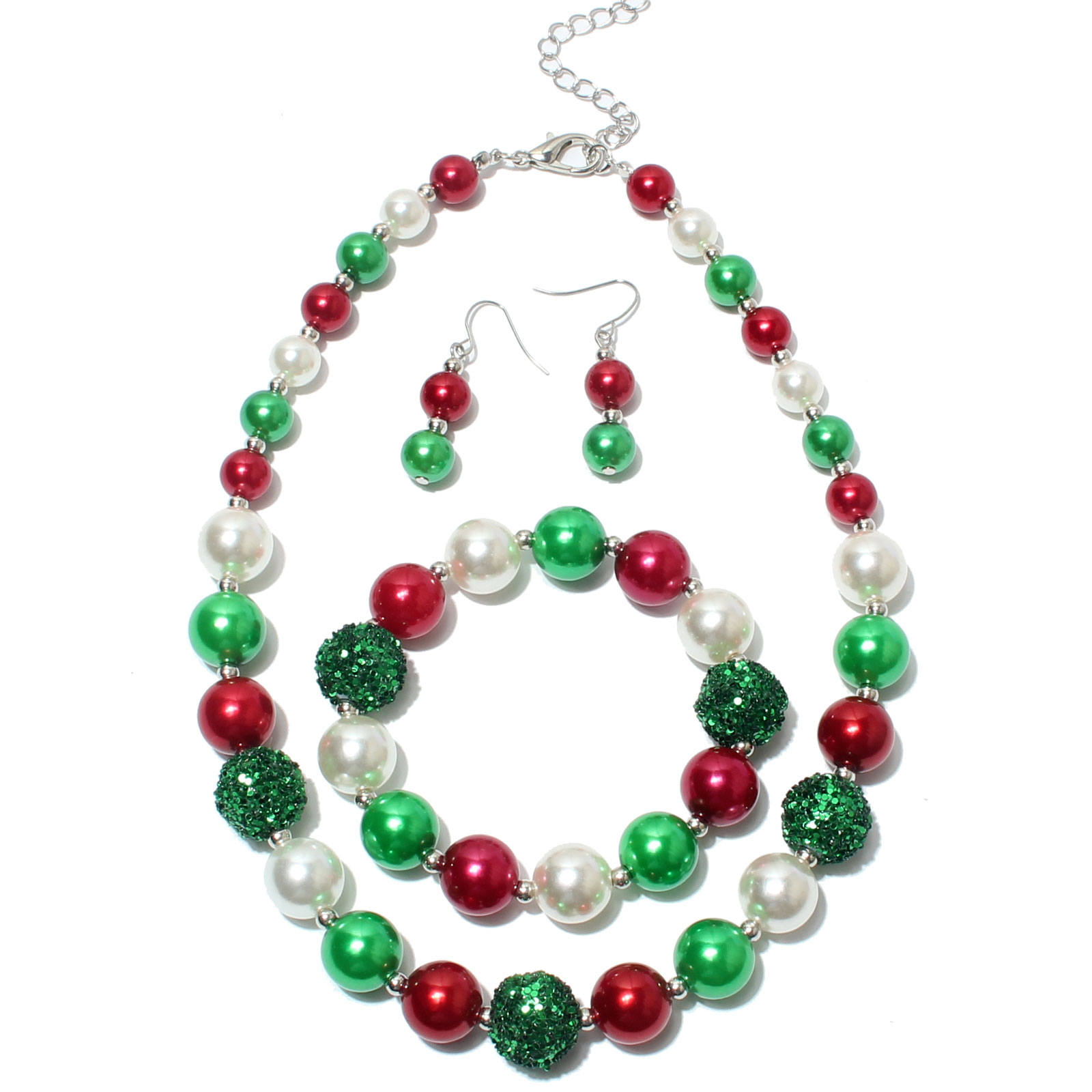 Fashion Multicolor Alloy Beaded Womenu0027S Necklace 1 Set