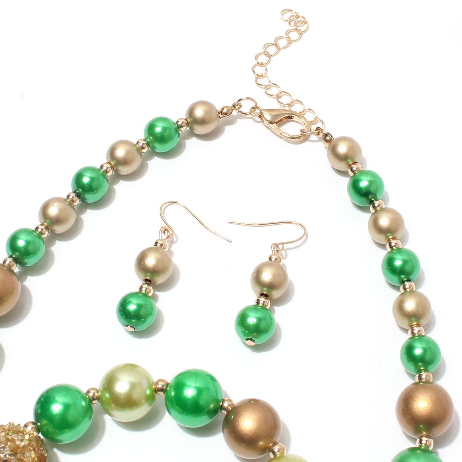 Fashion Multicolor Alloy Beaded Womenu0027S Necklace 1 Set