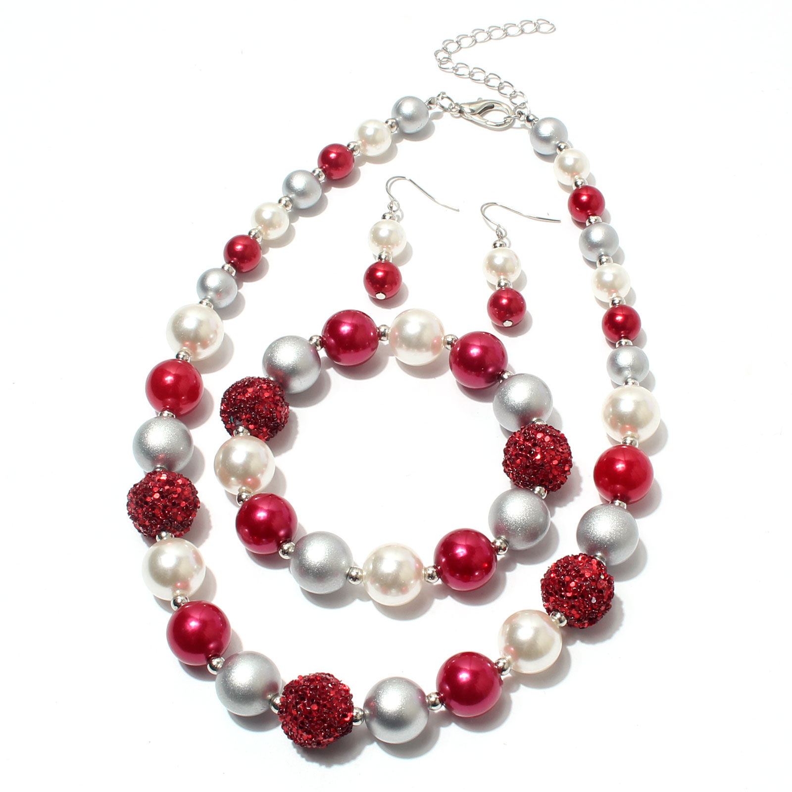 Fashion Multicolor Alloy Beaded Womenu0027S Necklace 1 Set