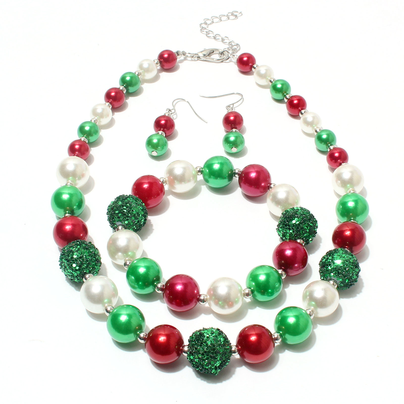 Fashion Multicolor Alloy Beaded Womenu0027S Necklace 1 Set