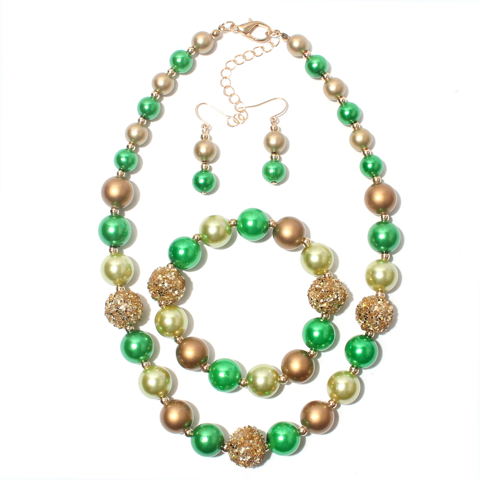 Fashion Multicolor Alloy Beaded Womenu0027S Necklace 1 Set