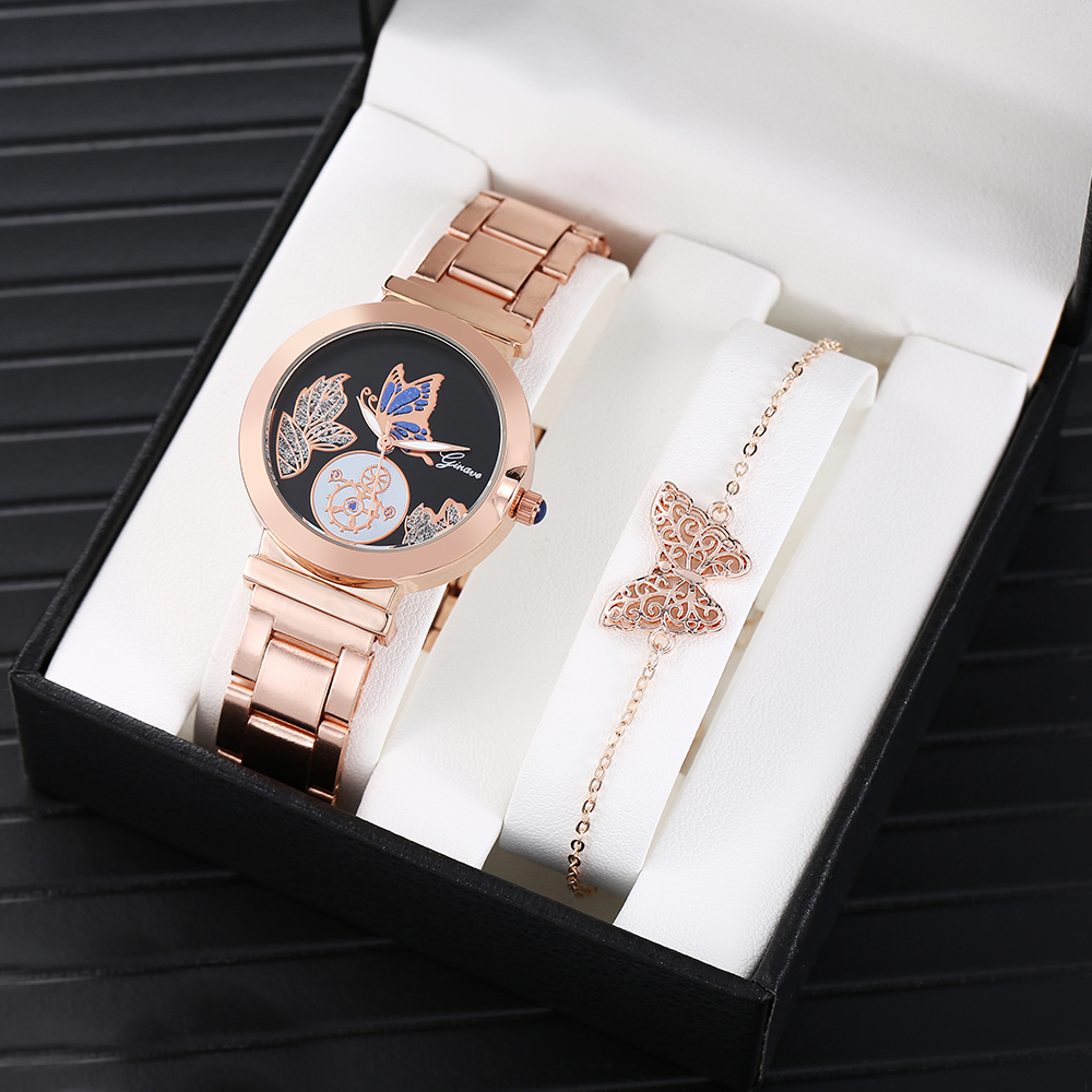 Fashion Butterfly Single Folding Buckle Quartz Womenu0027s Watches