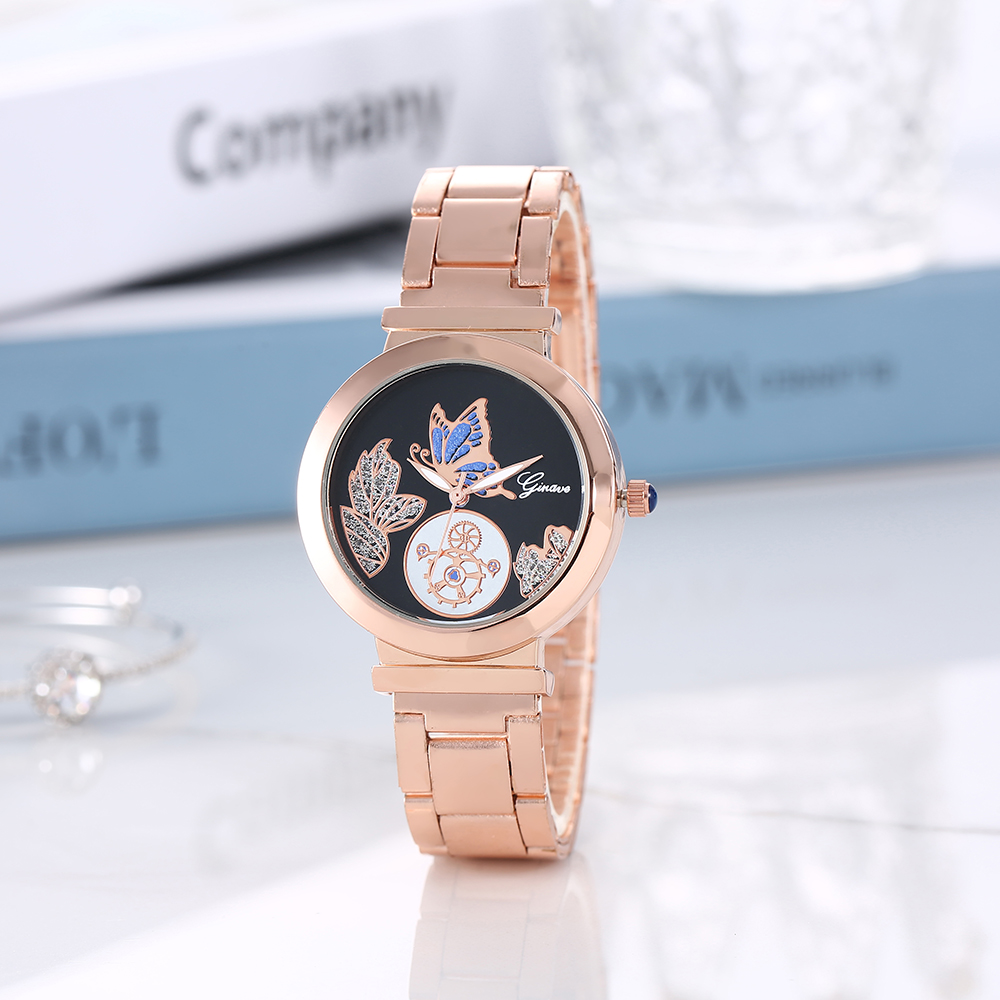 Fashion Butterfly Single Folding Buckle Quartz Womenu0027s Watches