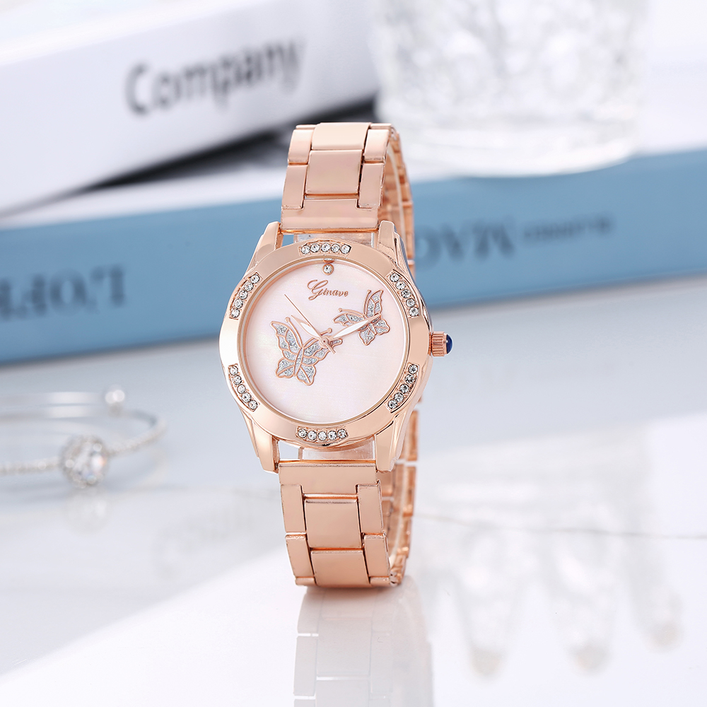 Fashion Butterfly Single Folding Buckle Quartz Womenu0027s Watches