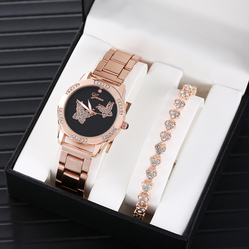 Fashion Butterfly Single Folding Buckle Quartz Womenu0027s Watches