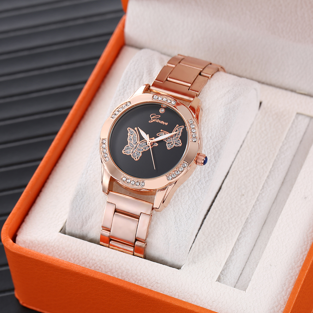 Fashion Butterfly Single Folding Buckle Quartz Womenu0027s Watches