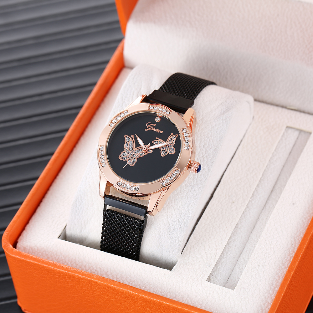 Fashion Butterfly Magnet Buckle Quartz Womenu0027s Watches