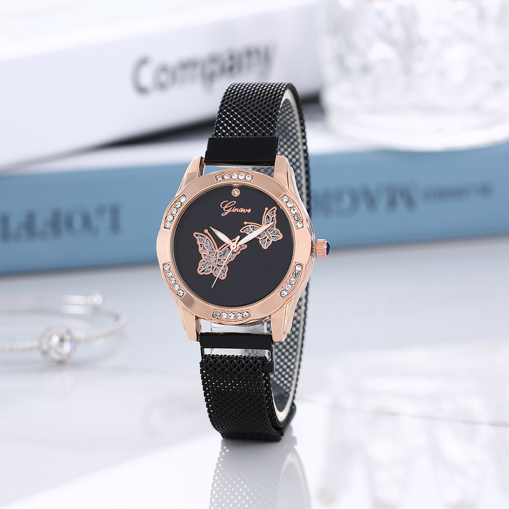 Fashion Butterfly Magnet Buckle Quartz Womenu0027s Watches