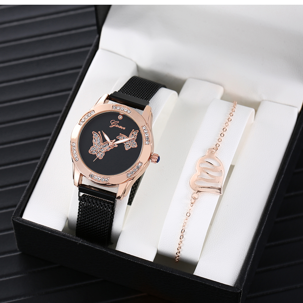 Fashion Butterfly Magnet Buckle Quartz Womenu0027s Watches