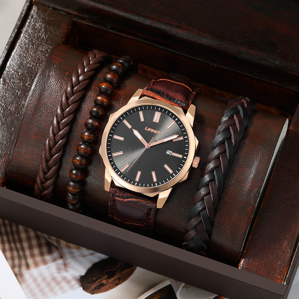 Fashion Solid Color Buckle Quartz Menu0027s Watches