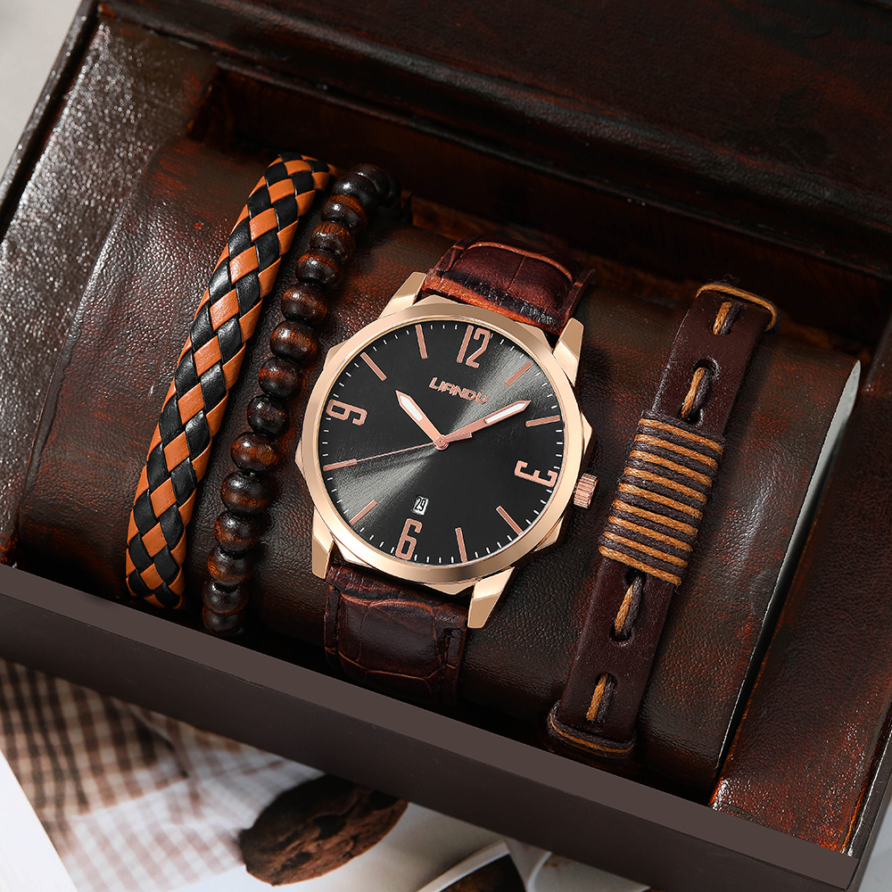 Fashion Solid Color Buckle Quartz Menu0027s Watches
