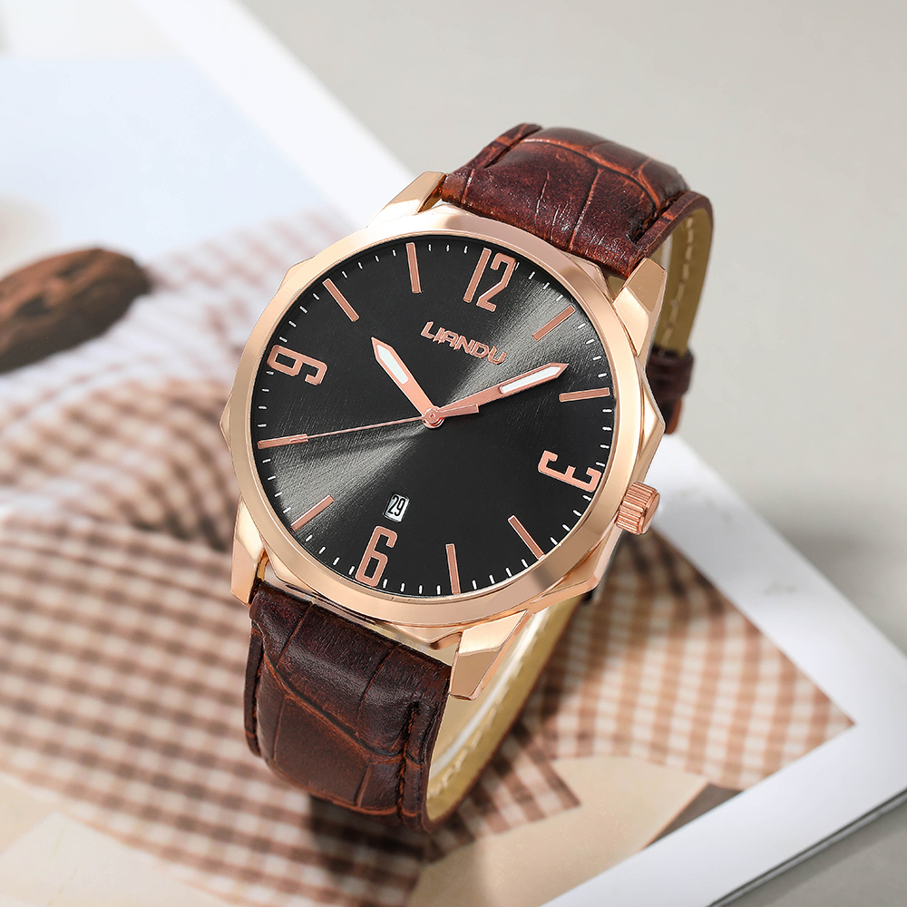 Fashion Solid Color Buckle Quartz Menu0027s Watches