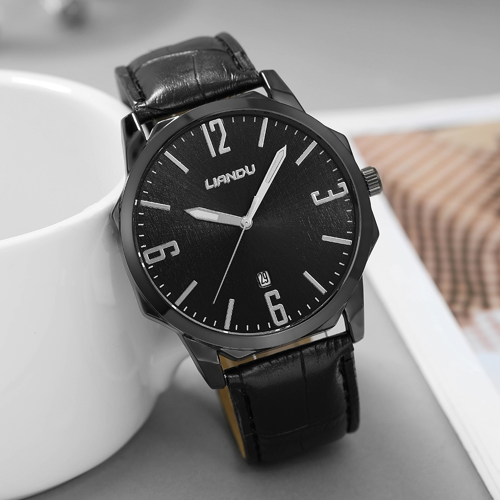 Fashion Solid Color Buckle Quartz Menu0027s Watches