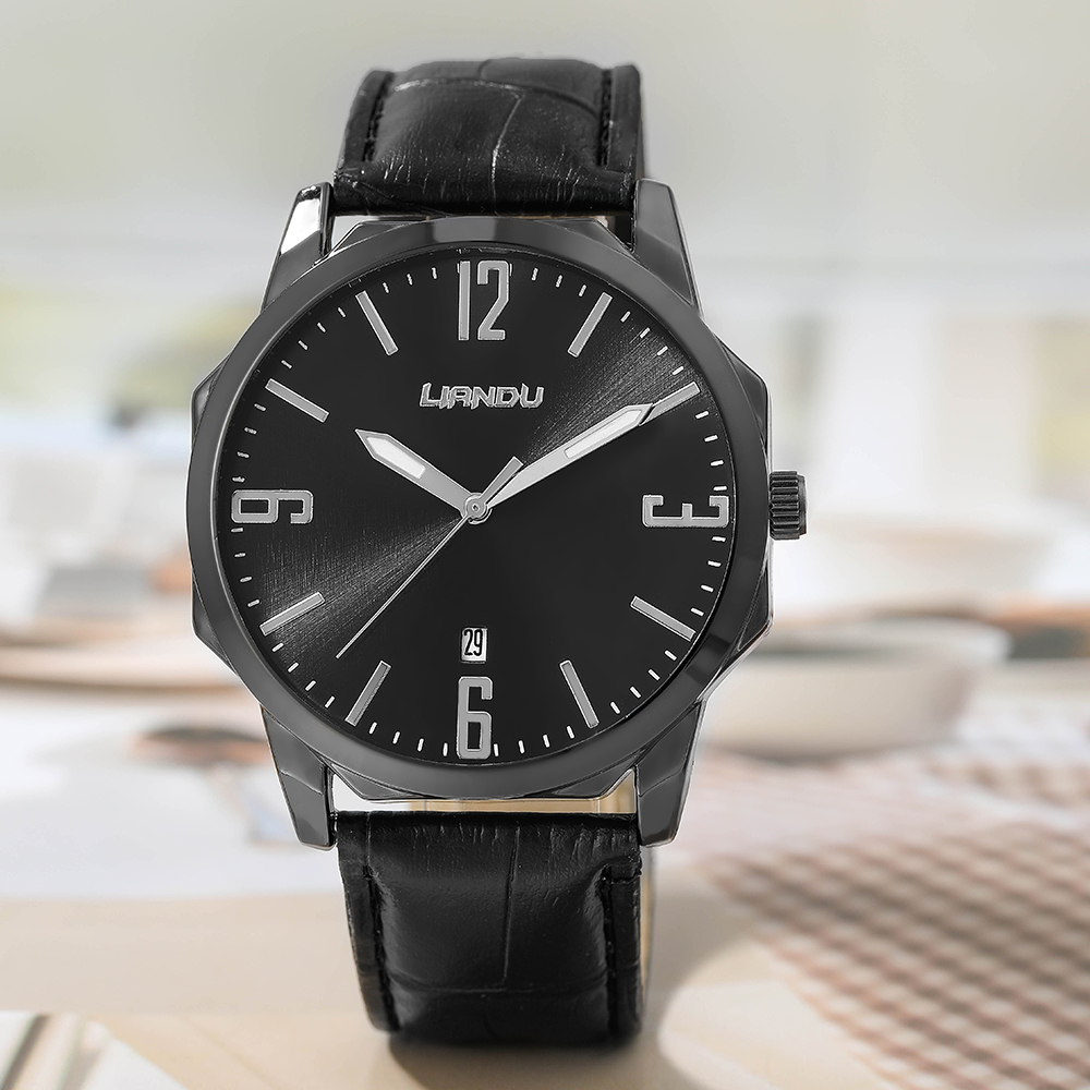 Fashion Solid Color Buckle Quartz Menu0027s Watches