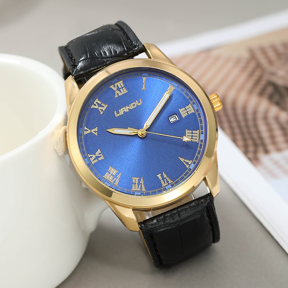 Fashion Solid Color Buckle Quartz Menu0027s Watches