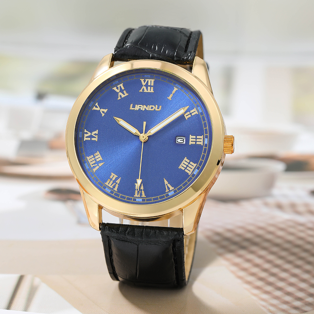 Fashion Solid Color Buckle Quartz Menu0027s Watches