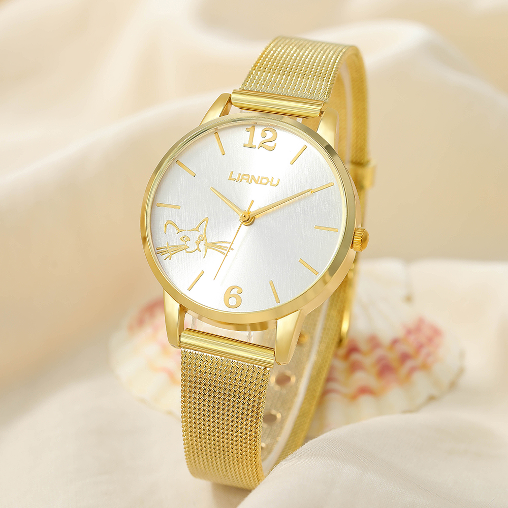Fashion Cat Buckle Quartz Womenu0027s Watches