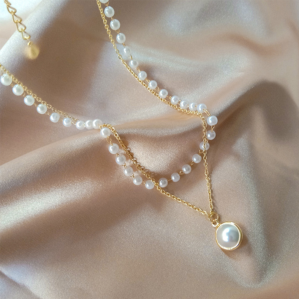 Elegant Round Imitation Pearl Alloy Womenu0027S Necklace 1 Piece