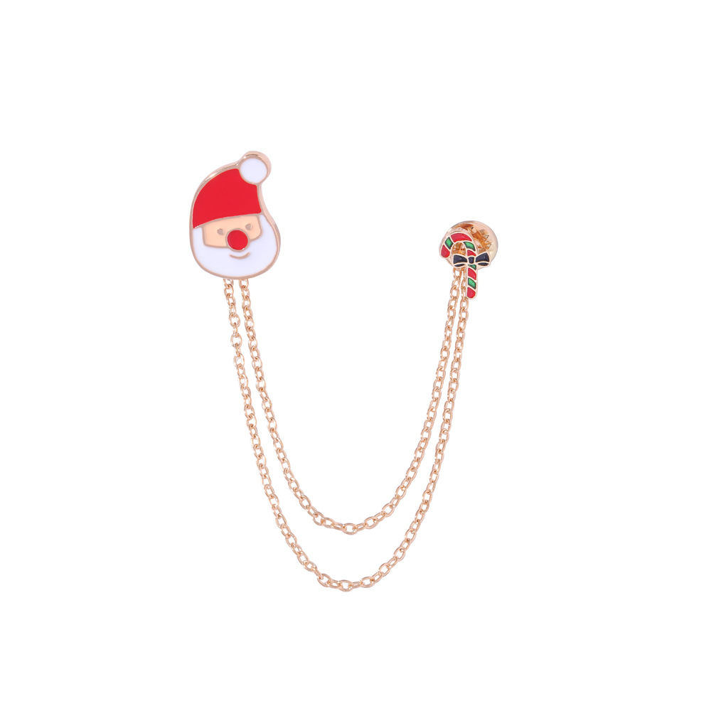 Simple Style Christmas Hat Christmas Tree Santa Claus Alloy Enamel Plating Unisex Brooches