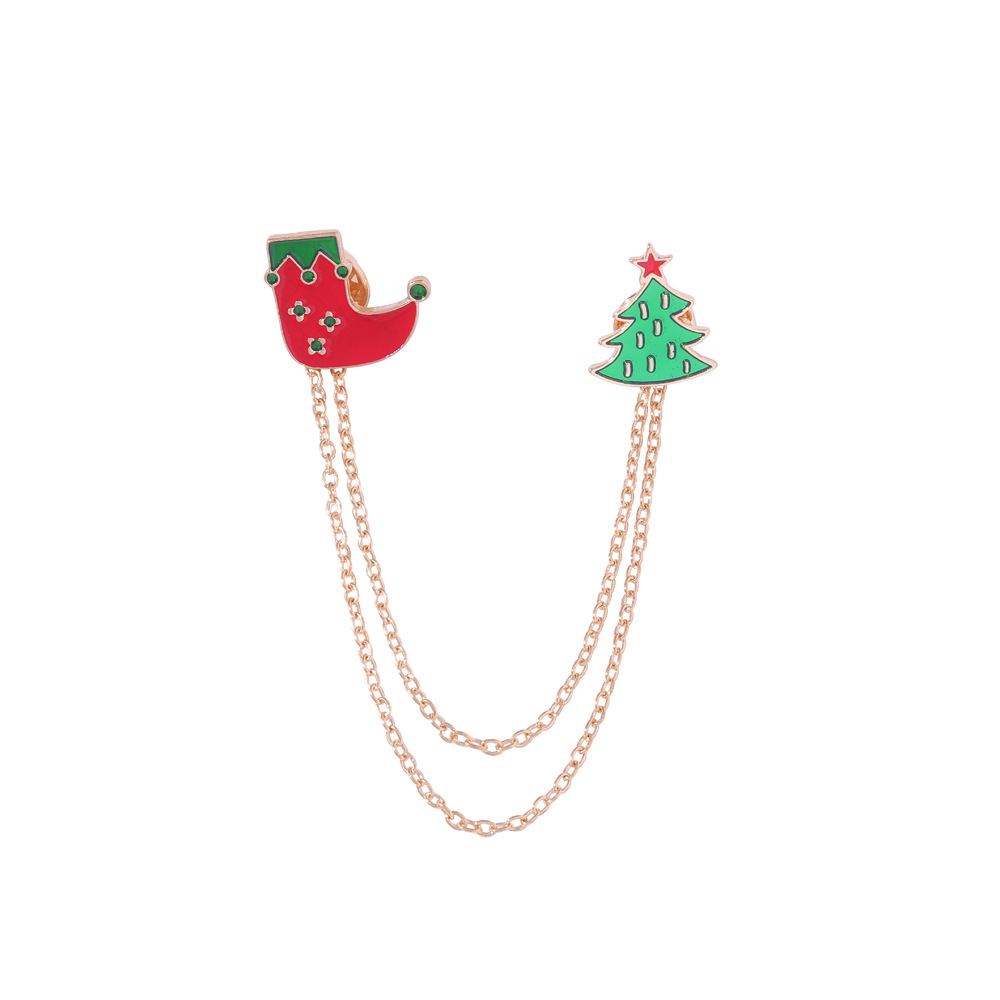 Simple Style Christmas Hat Christmas Tree Santa Claus Alloy Enamel Plating Unisex Brooches