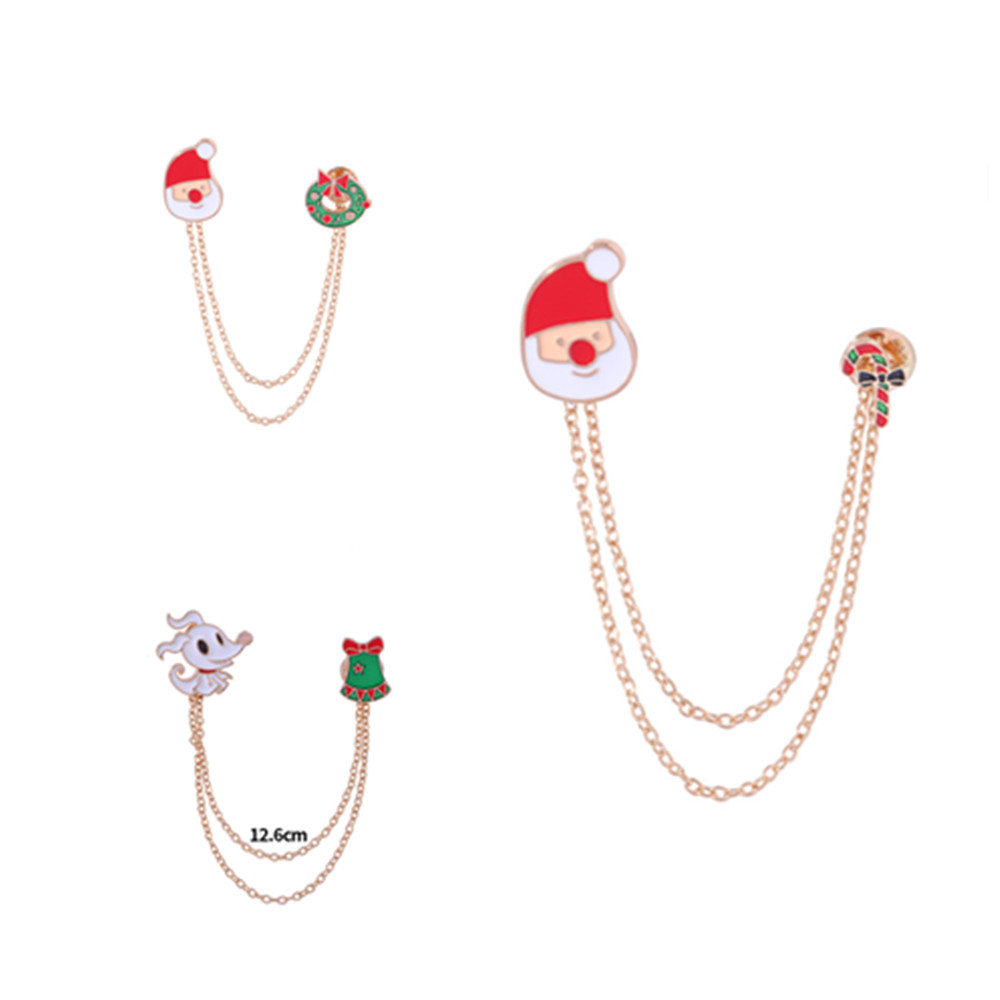Simple Style Christmas Hat Christmas Tree Santa Claus Alloy Enamel Plating Unisex Brooches