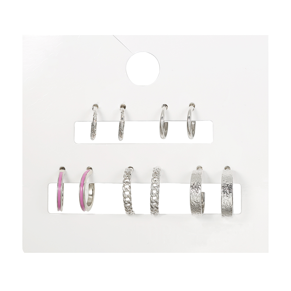 Simple Style C Shape Alloy Womenu0027S Earrings 5 Pairs
