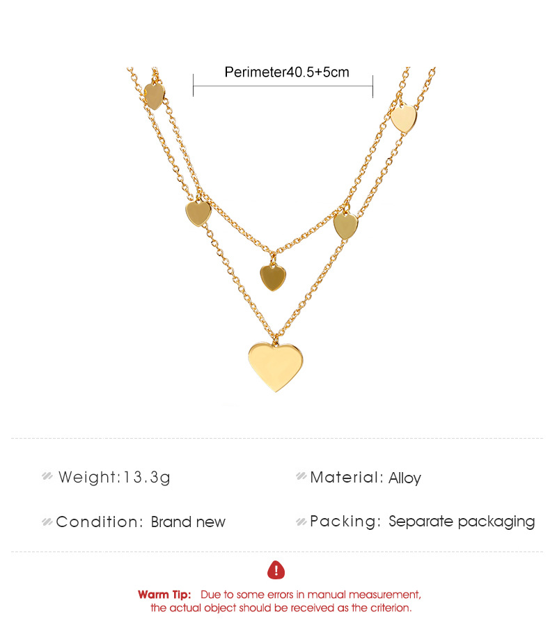 Fashion Heart Shape Alloy Womenu0027S Layered Necklaces 1 Piece