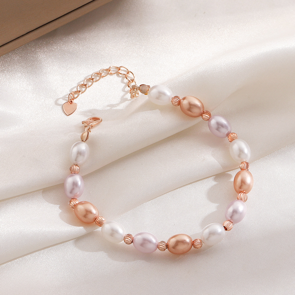 Simple Style Geometric Pearl Bracelets 1 Piece