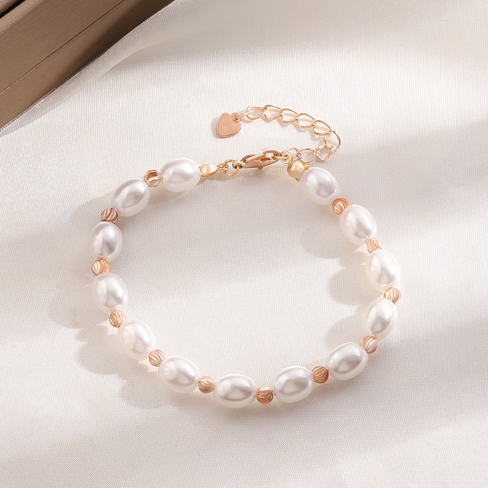 Simple Style Geometric Pearl Bracelets 1 Piece