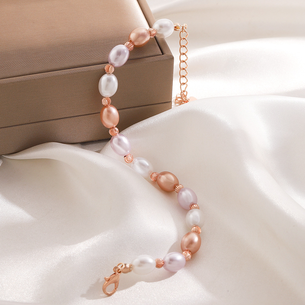 Simple Style Geometric Pearl Bracelets 1 Piece