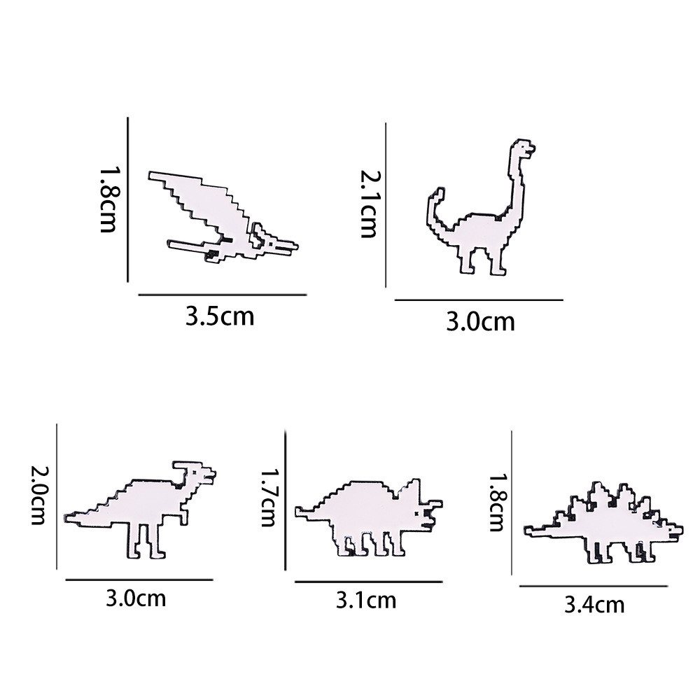 Basic Dinosaur Alloy Stoving Varnish Unisex Brooches