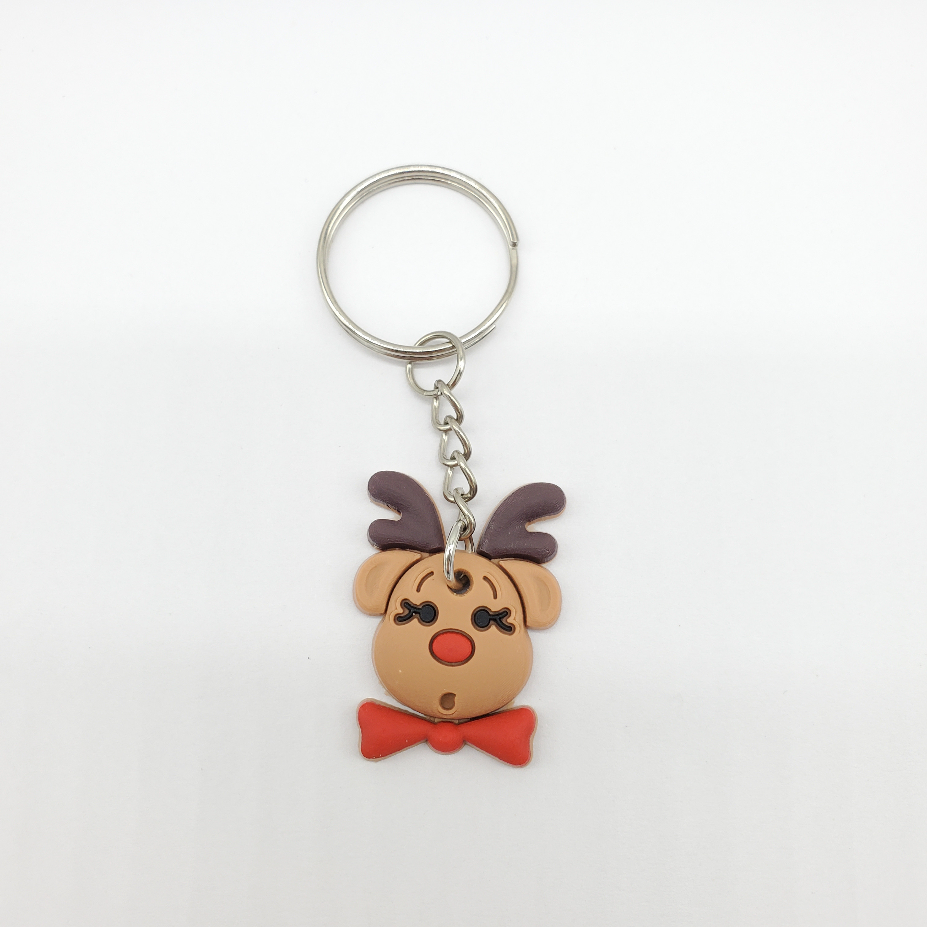 Cartoon Style Santa Claus Elk PVC Alloy Epoxy Unisex Bag Pendant Keychain 1 Piece