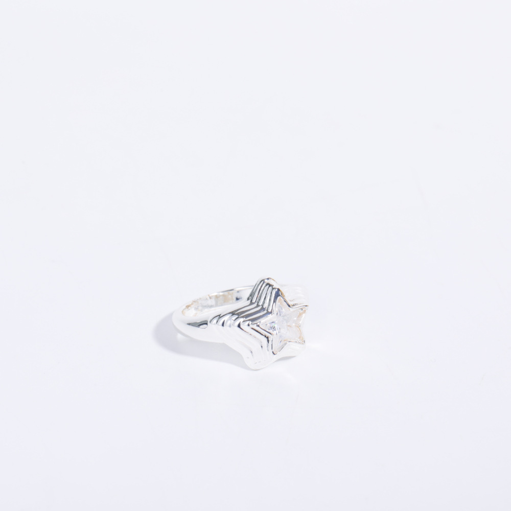 Fashion Star Copper Plating Inlay Zircon Rings 1 Piece