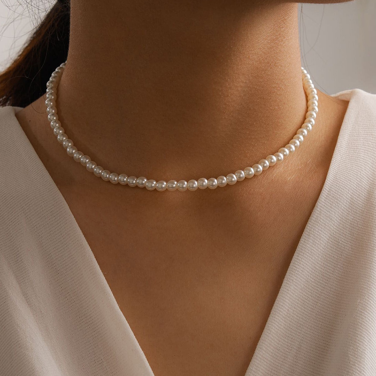 Fashion Solid Color Artificial Pearl Womenu0027S Necklace 1 Piece