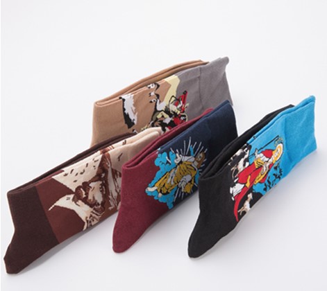 Unisex Fashion Human Cotton Jacquard Ankle Socks