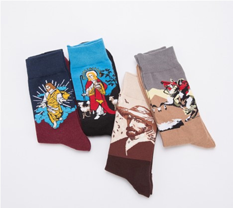 Unisex Fashion Human Cotton Jacquard Ankle Socks