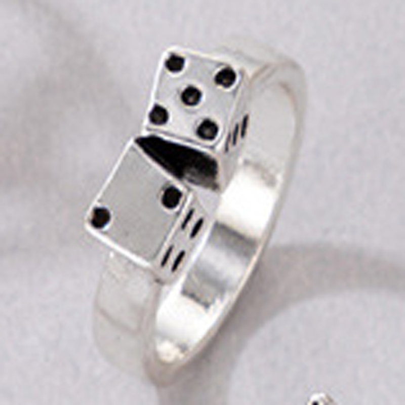 Hip-Hop Cross Heart Shape Butterfly Alloy Carving Unisex Rings 1 Piece