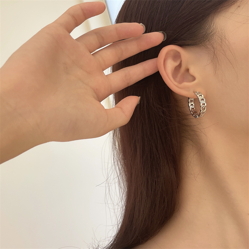 Fashion Geometric Alloy Womenu0027S Hoop Earrings 1 Pair