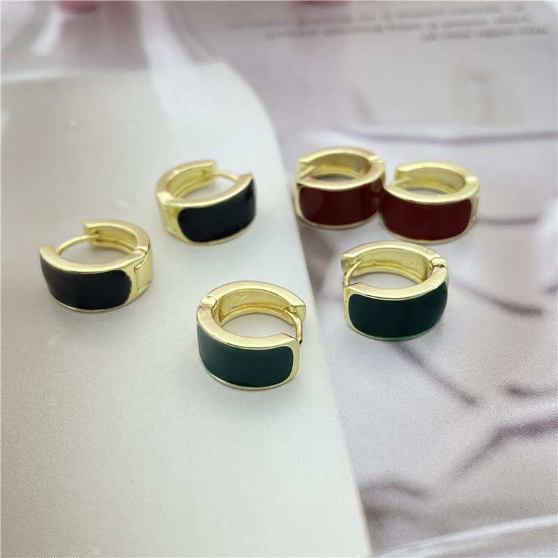 Vintage Style Round Alloy Enamel Womenu0027S Ear clips 1 Pair