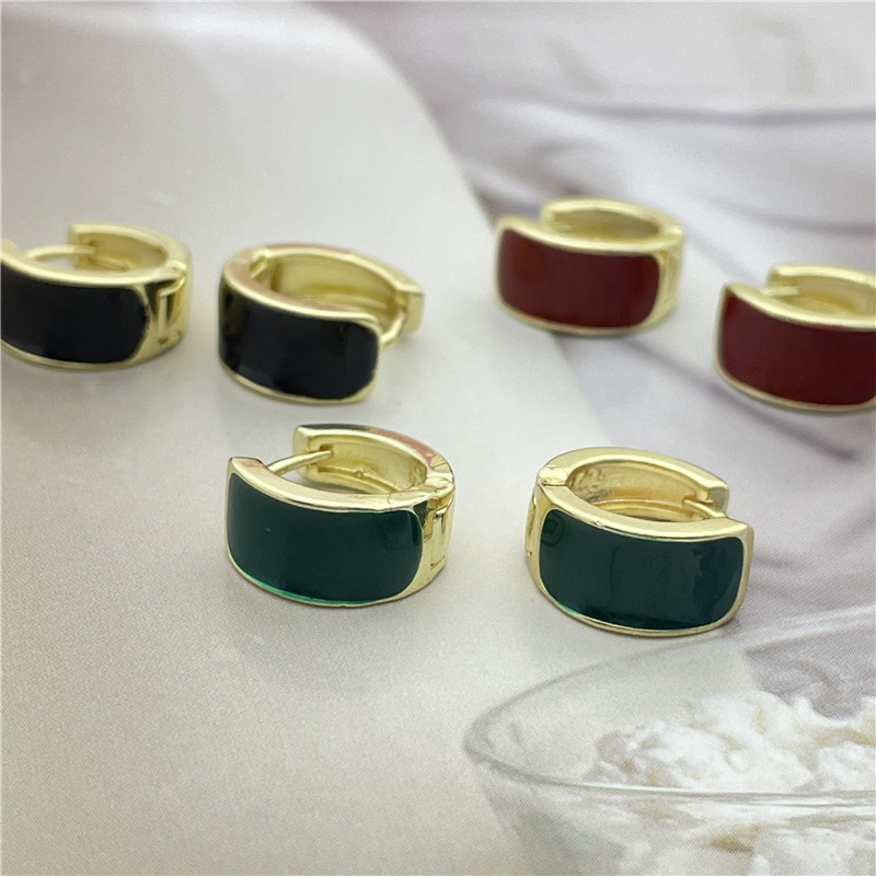 Vintage Style Round Alloy Enamel Womenu0027S Ear clips 1 Pair