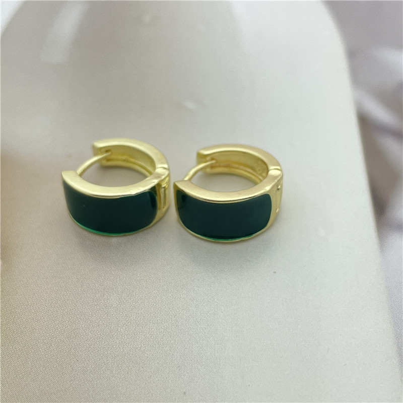 Vintage Style Round Alloy Enamel Womenu0027S Ear clips 1 Pair