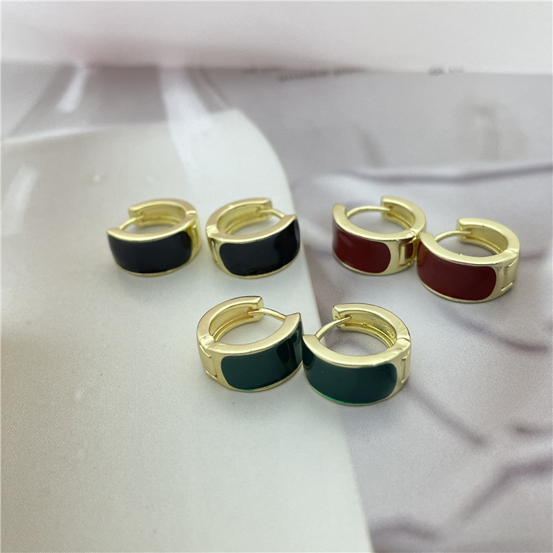 Vintage Style Round Alloy Enamel Womenu0027S Ear clips 1 Pair
