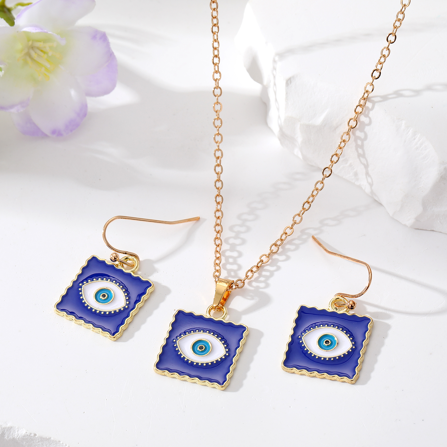 Fashion Eye Alloy Womenu0027S Earrings Necklace