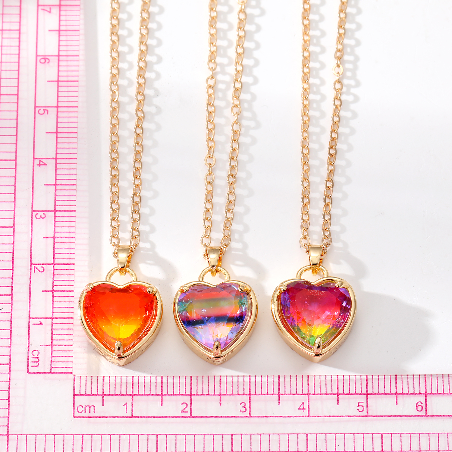 Fashion Heart Shape Alloy Resin Glass Womenu0027S Pendant Necklace 1 Piece