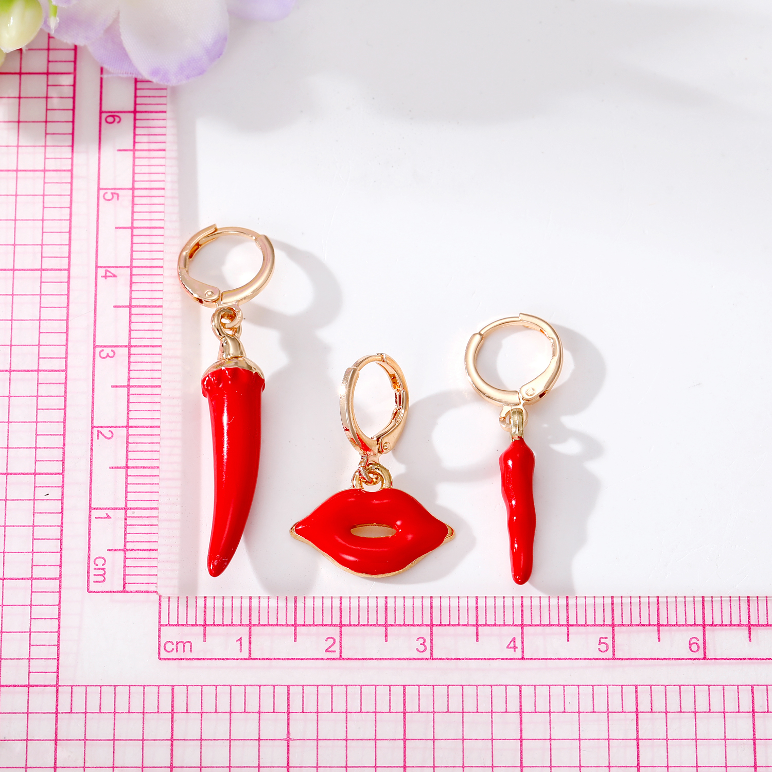 Novelty Lips Alloy Womenu0027S Drop Earrings 6 Pieces