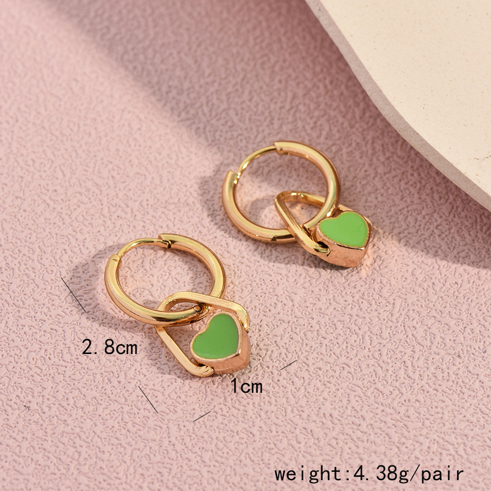 Fashion Heart Shape Alloy Heart Womenu0027S Dangling Earrings 1 Pair