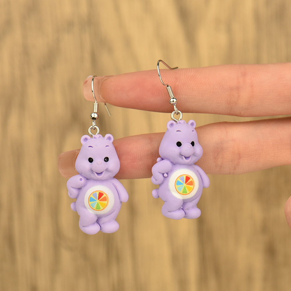 Fashion Bear Alloy Resin Bear Womenu0027S Drop Earrings 1 Pair