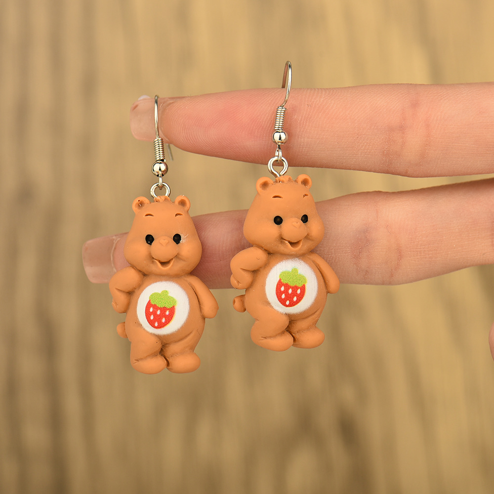 Fashion Bear Alloy Resin Bear Womenu0027S Drop Earrings 1 Pair