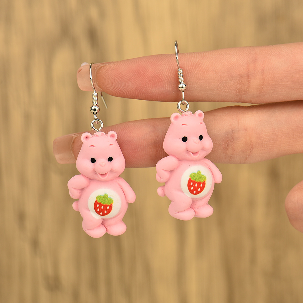 Fashion Bear Alloy Resin Bear Womenu0027S Drop Earrings 1 Pair